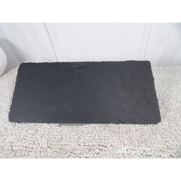 Crate&Barrel 216-018 Black Compressor Rectangle Slate Cheese Board Size 12"x5.5" - Picture 1 of 4